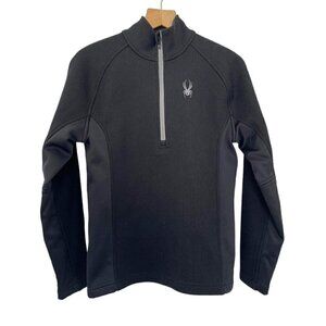 Spyder Men's Sz S Outbound 1/2 Zip Black Pullover Sweater Jacket 1299048